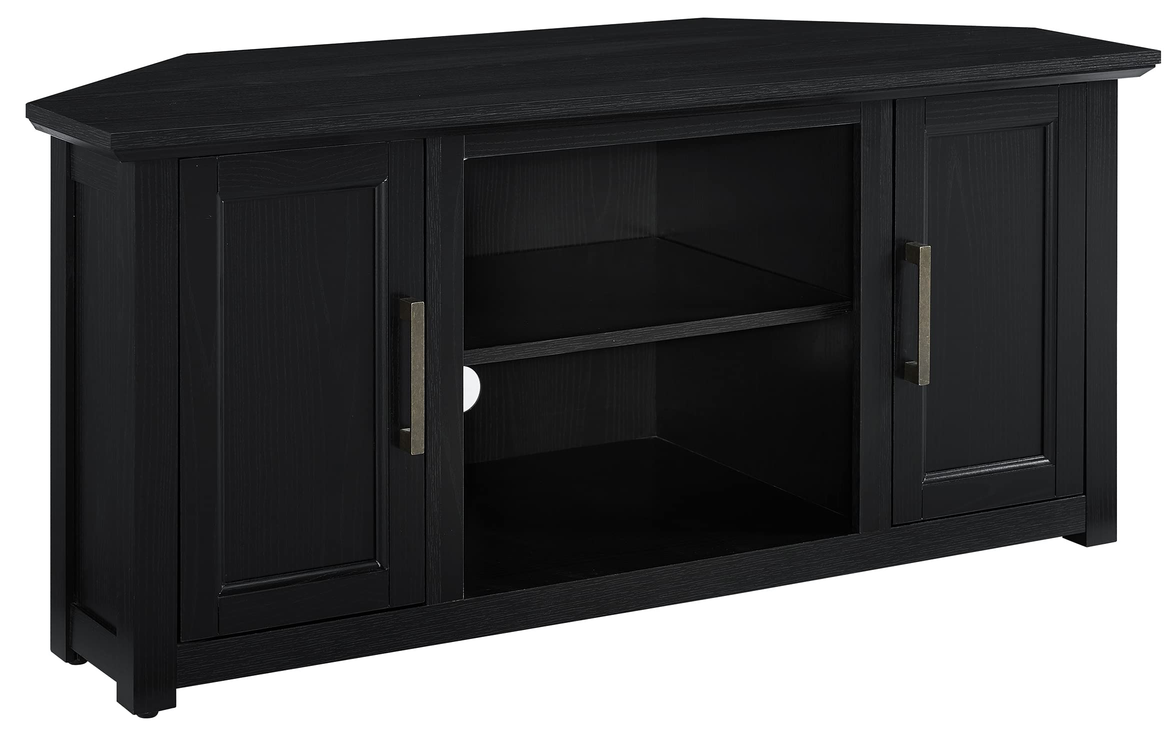Crosley Camden TV Stand for 50+ Inch TVs - Black Entertainment Center with Adjustable Shelves | Perfect for Living Room, Home Theater & Media Storage