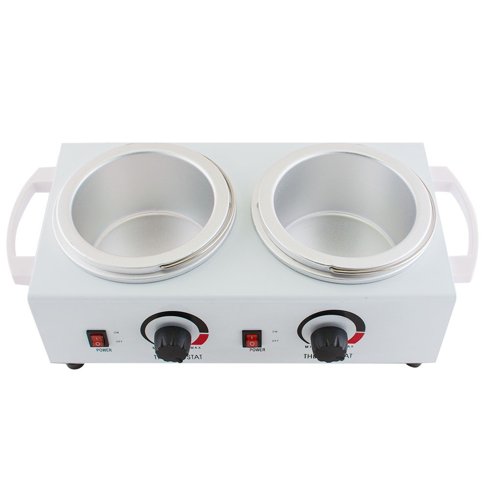 110V Professional Double Wax Warmer - Electric Heater for Facial & Body Waxing - Adjustable Temperature SPA Machine - Fast Heating & Easy to Use - Perfect for Home Salons, Spas & Beauty Clinics (USA)