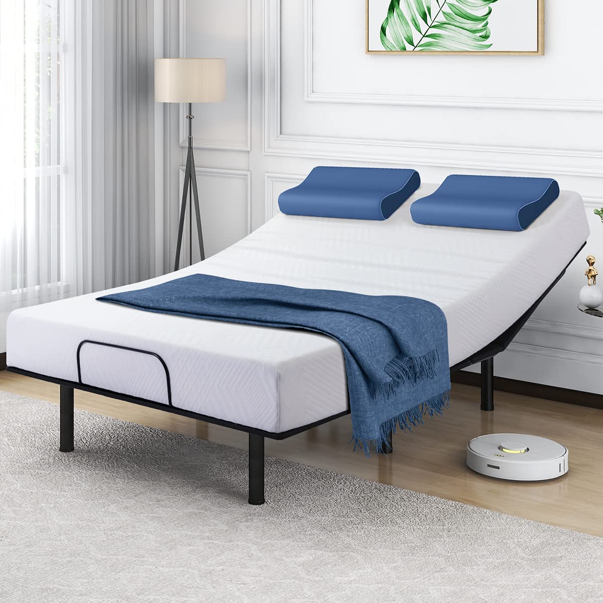 Smart Electric Adjustable Bed Base with Head Incline & Anti-Snore - Twin XL Size for Enhanced Comfort & Better Sleep - Perfect for Home, Office, or Guest Room Use