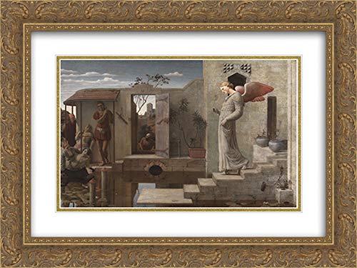 Robert Bateman The Pool of Bethesda 24x18 Gold Ornate Framed Museum Art Print - Double Matted Biblical Wall Decor for Living Room, Office & Church