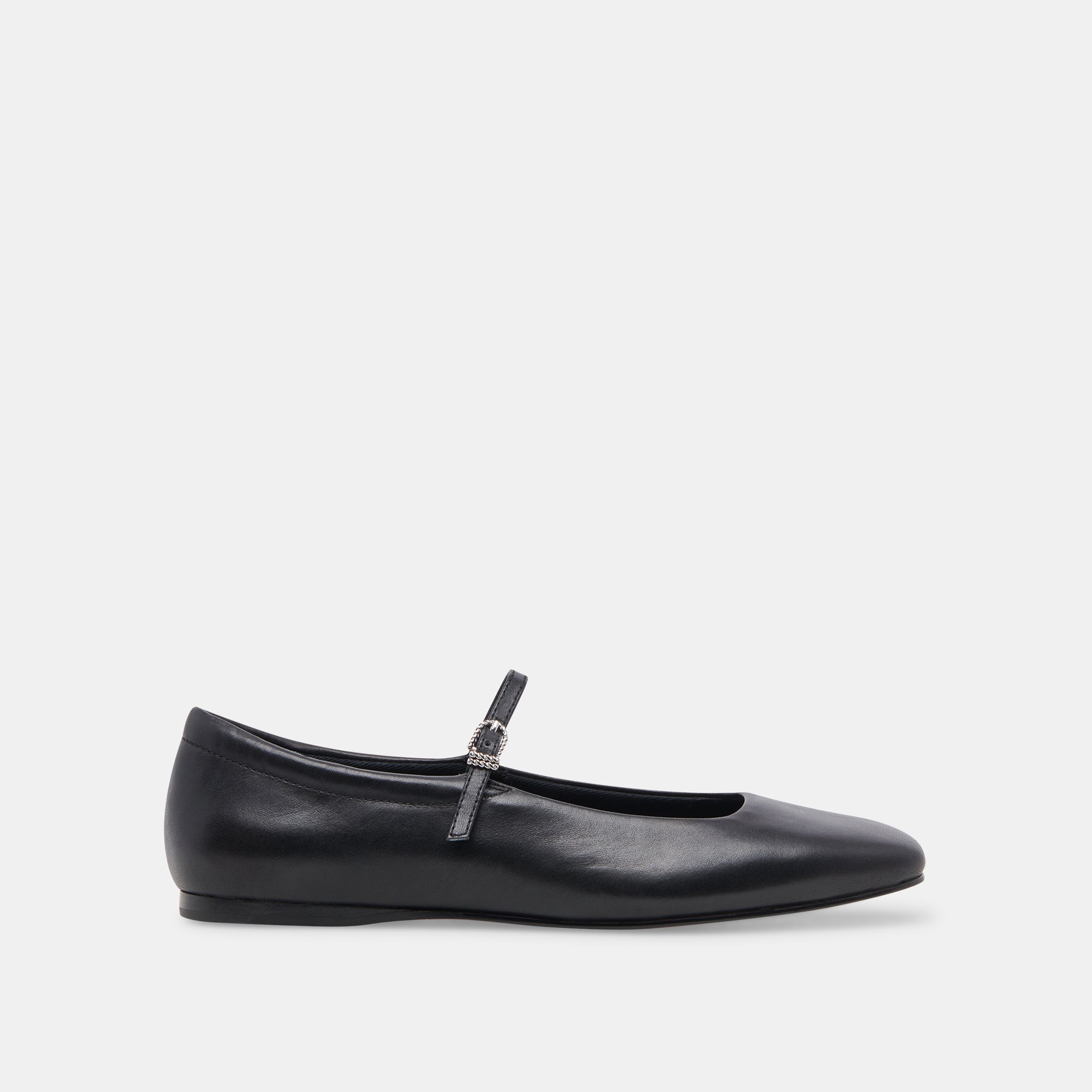 REYES Black Leather Ballet Flats for Women - Comfortable & Stylish Shoes for Work, Casual Wear, and Dance