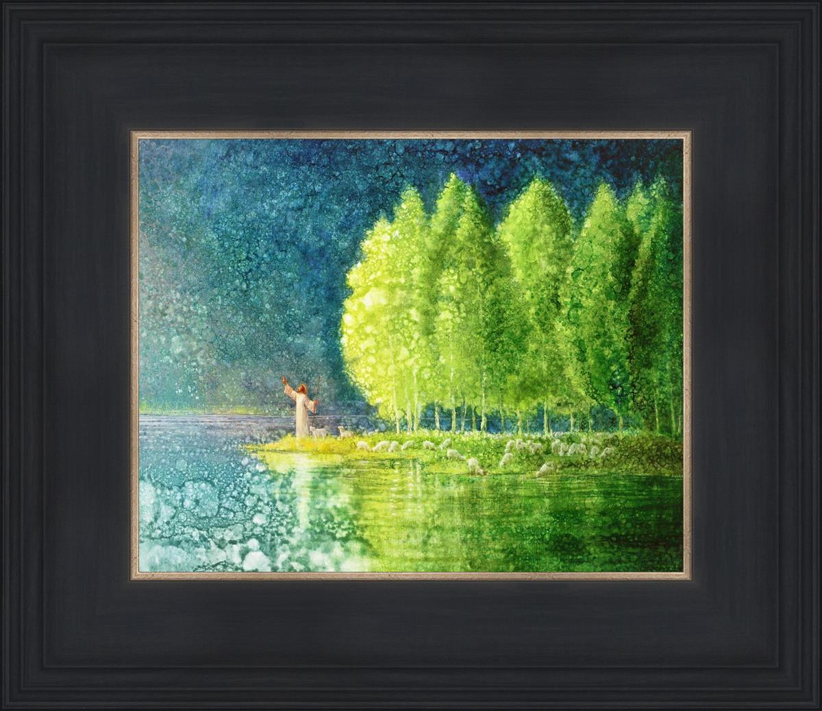 Beside Still Waters - Premium Home Decor & Wall Art for Living Room, Bedroom, Office | Calming Landscape Painting for Relaxation & Meditation Spaces