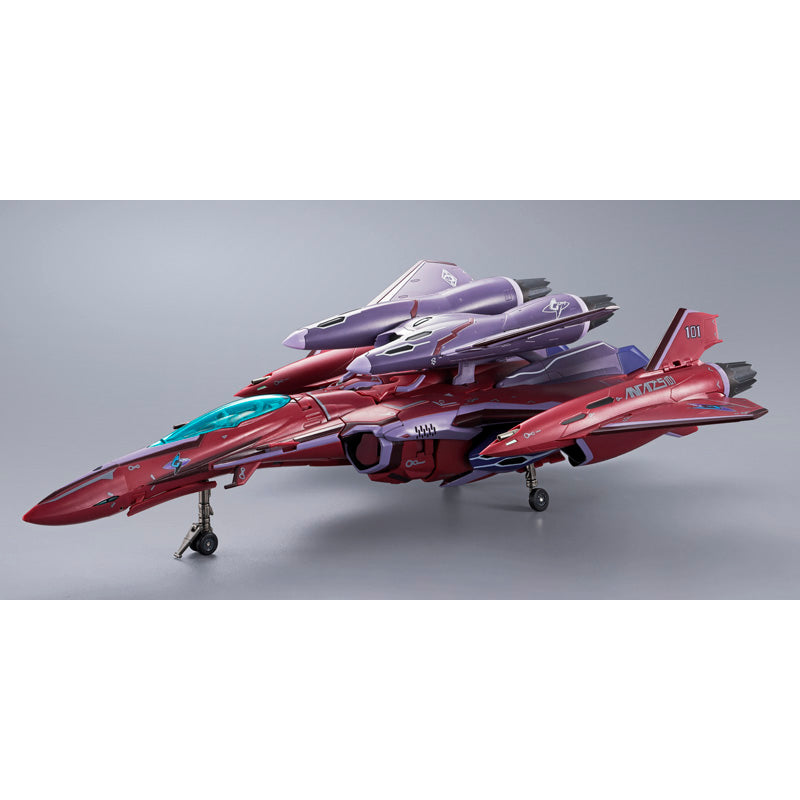 Bandai DX Chogokin Macross Frontier VF-27ySP Super Lucifer Valkyrie (Brera Sterne Use) Revival Ver. Action Figure - Collectible Anime Robot Model for Display & Play