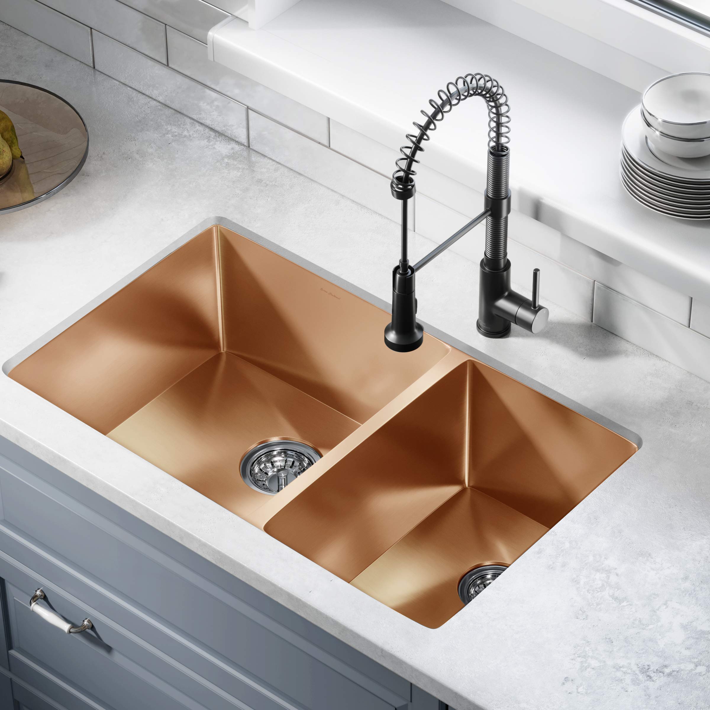 Swiss Madison SM-KU725RG Premium Undermount Kitchen Sink in Rose Gold - Durable Stainless Steel for Modern Farmhouse & Luxury Home Renovations