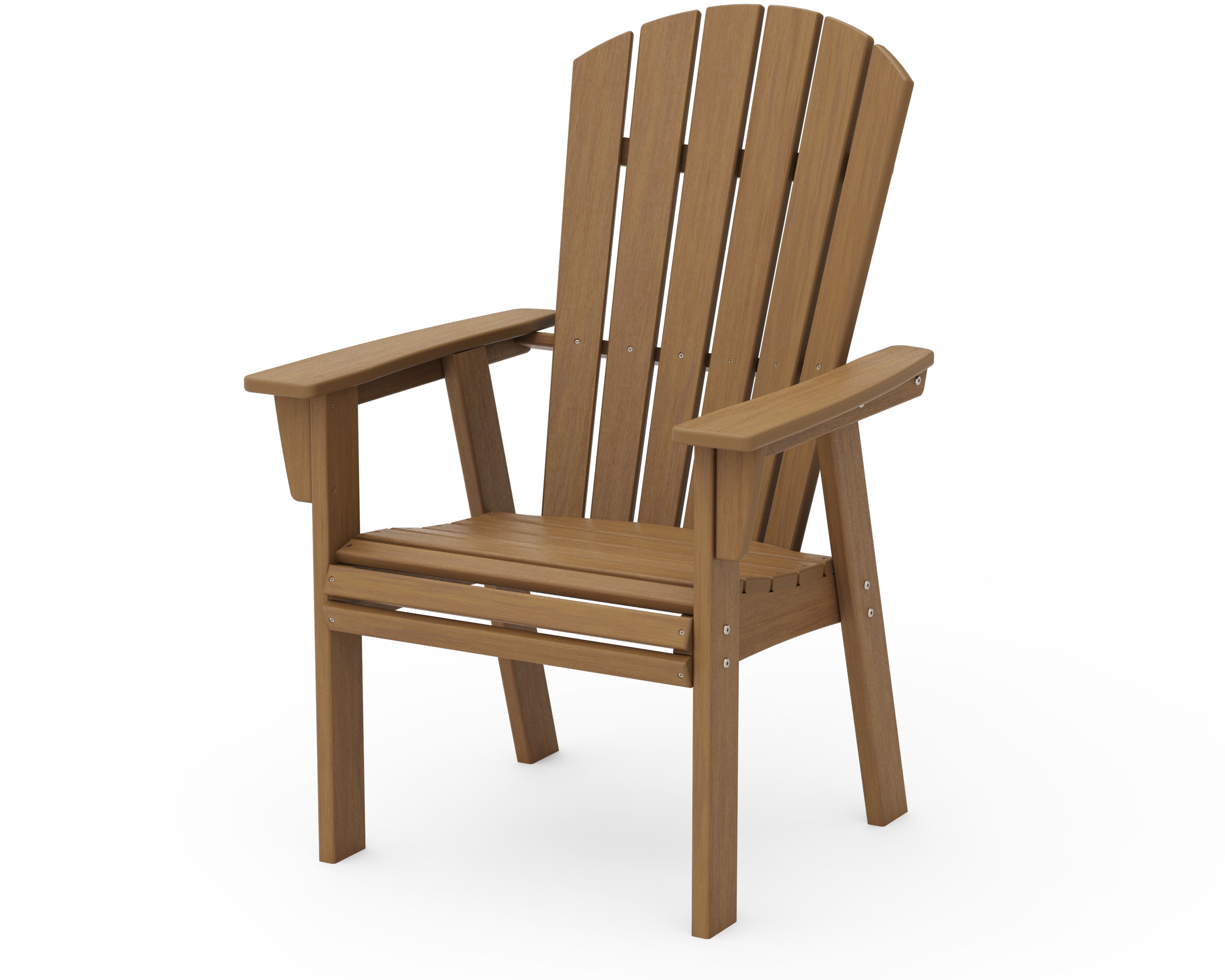 POLYWOOD Nautical Curveback Adirondack Dining Chair - Outdoor Patio Furniture, All-Weather Resin Wicker, Comfortable Seating for Poolside, Beach, Garden & Backyard Relaxation