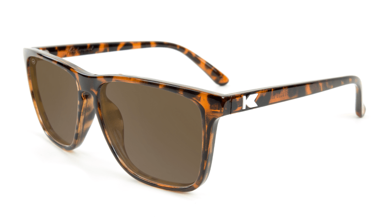 Fast Lanes Glossy Tortoise Shell & Amber Sunglasses - Stylish UV Protection Shades for Outdoor Activities, Beach, and Driving