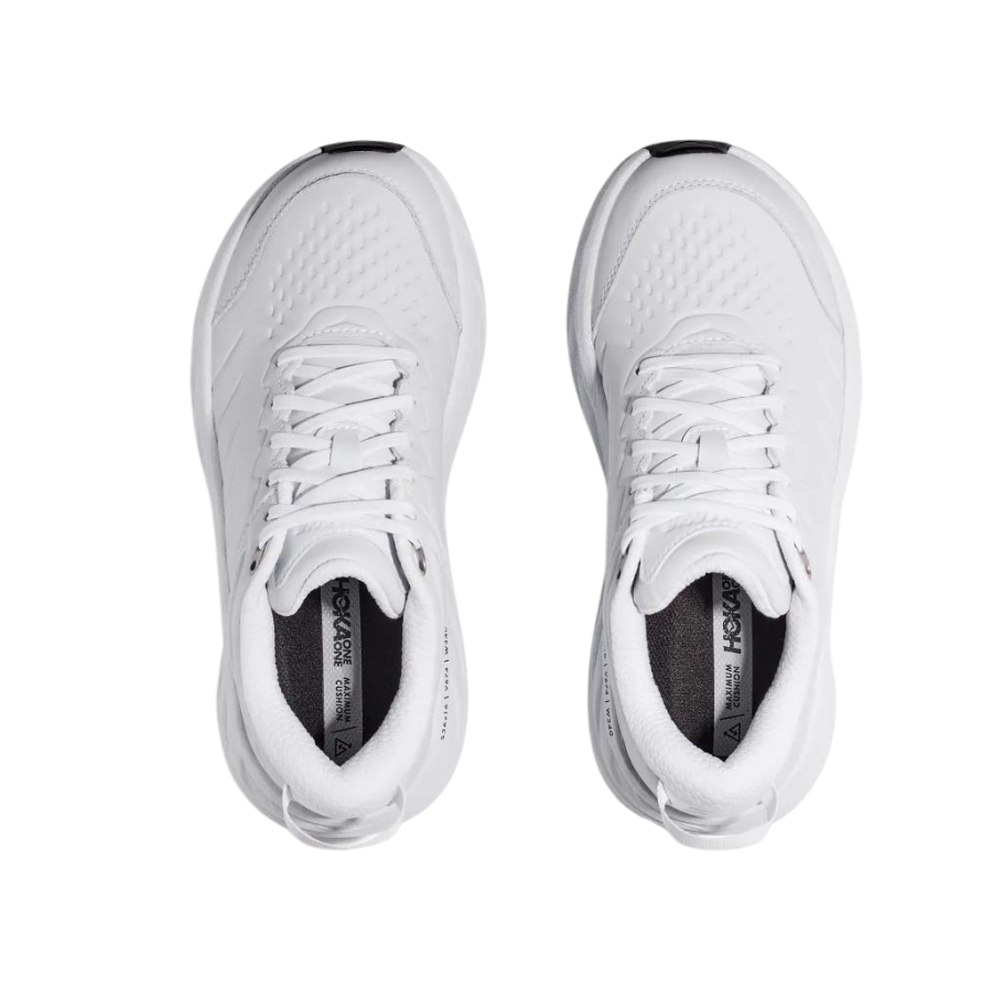 Hoka Bondi SR Men's Running Shoes in White - Lightweight & Cushioned for Long-Distance Running, Walking & Workouts