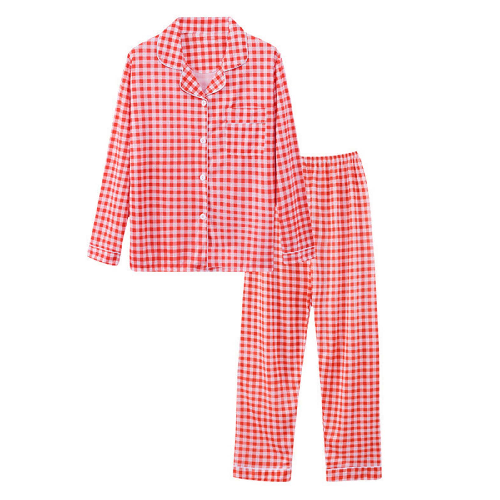 Women's Soft Button-Up Pajama Set - Long Sleeve Shirt & Lounge Pants Comfy Sleepwear 2-Piece Outfit | Perfect for Relaxing at Home, Lounging & Sleeping