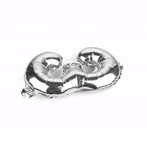 Balloonify Silver Mylar Number 3 Balloon - 16 Inch Large Foil Balloon for Birthday Parties, Baby Showers & Anniversary Celebrations (1 Count Box)
