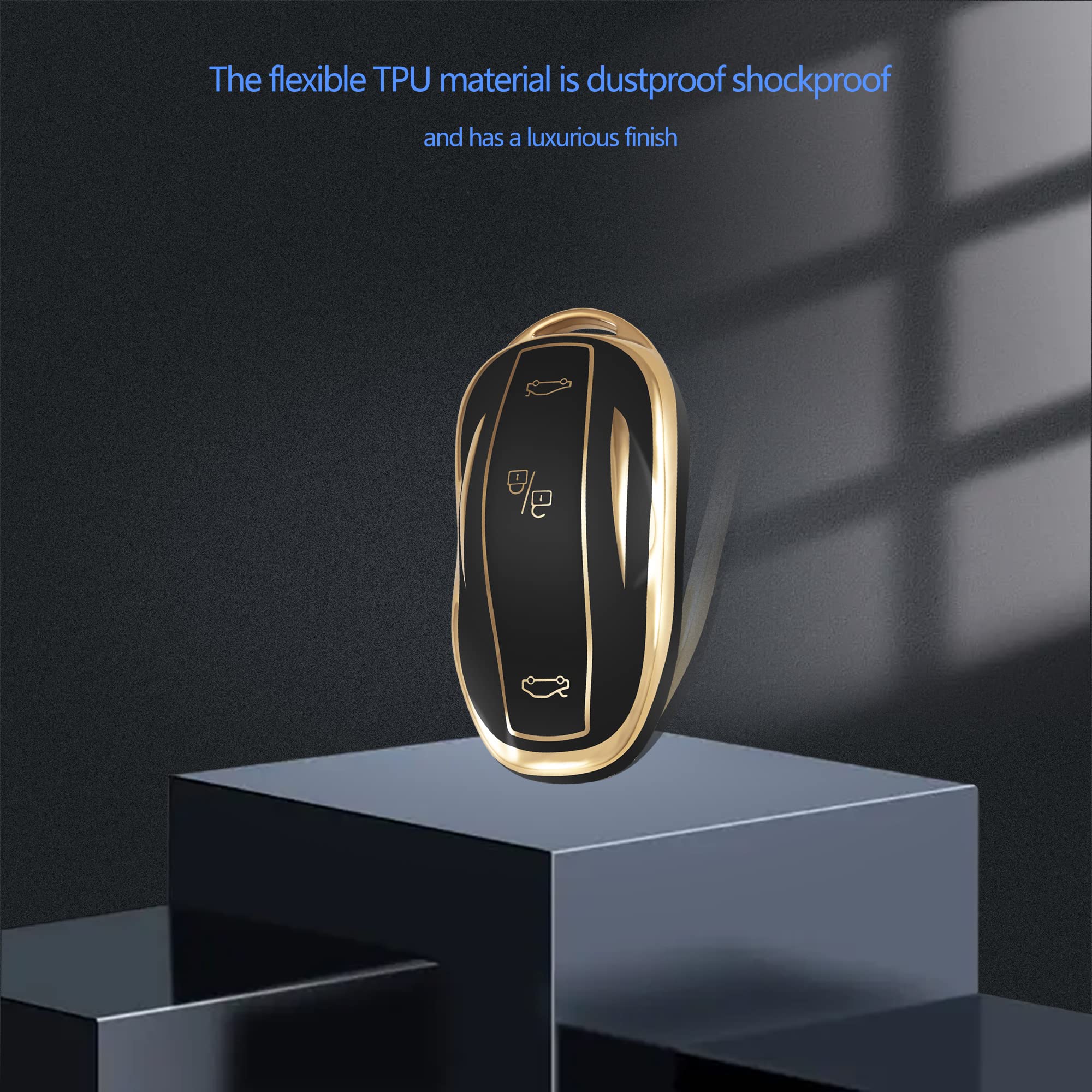 Premium Tesla Key Fob Cover Case with Fashion Keychain - Compatible with Model S | Durable Protection & Stylish Accessory for Tesla Owners | Perfect for Everyday Use & Car Enthusiasts