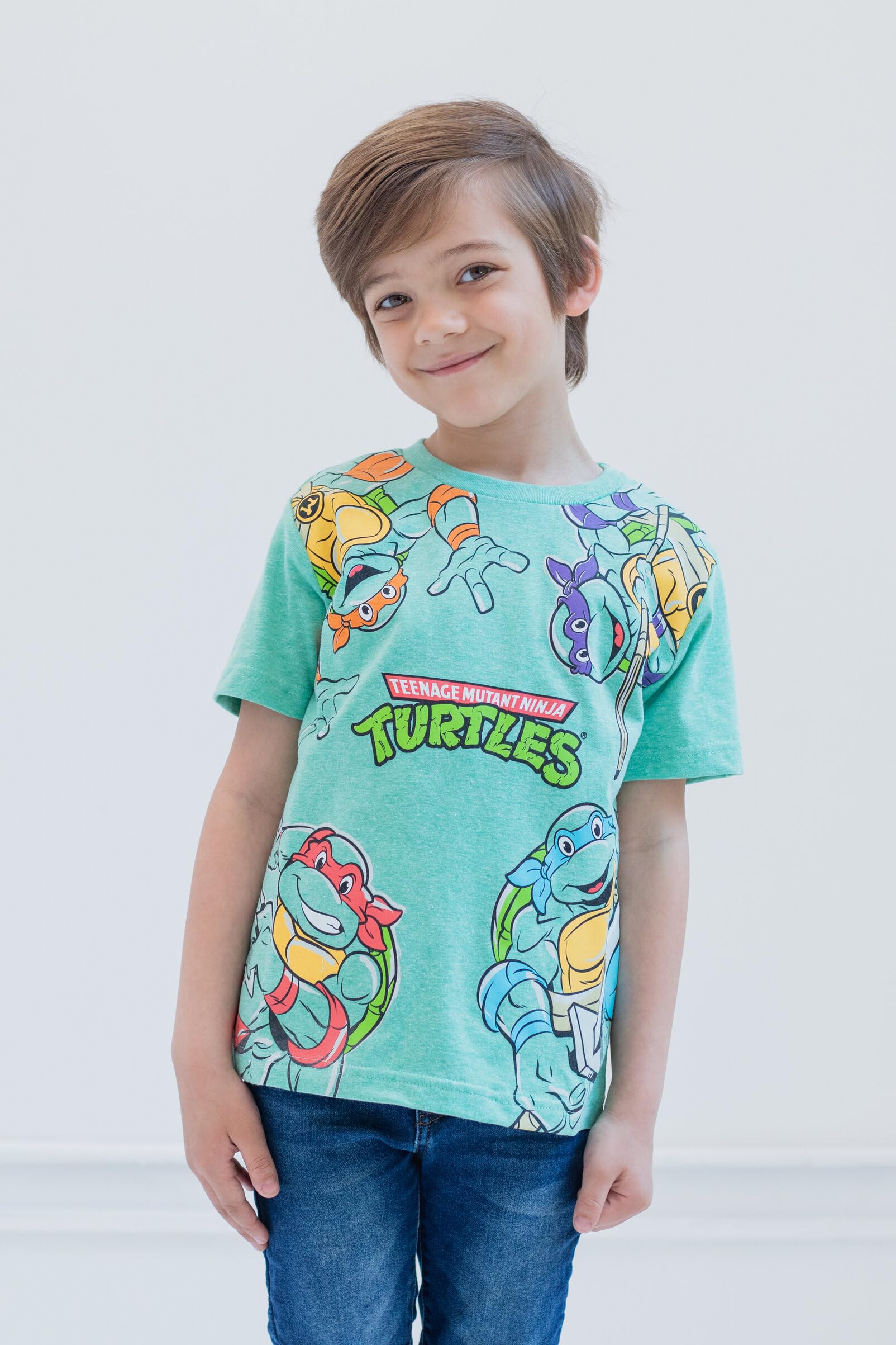 Teenage Mutant Ninja Turtles 3-Pack Hooded Pullover T-Shirts for Toddlers & Kids - Soft Cotton Playwear for School, Playdates & Family Outings