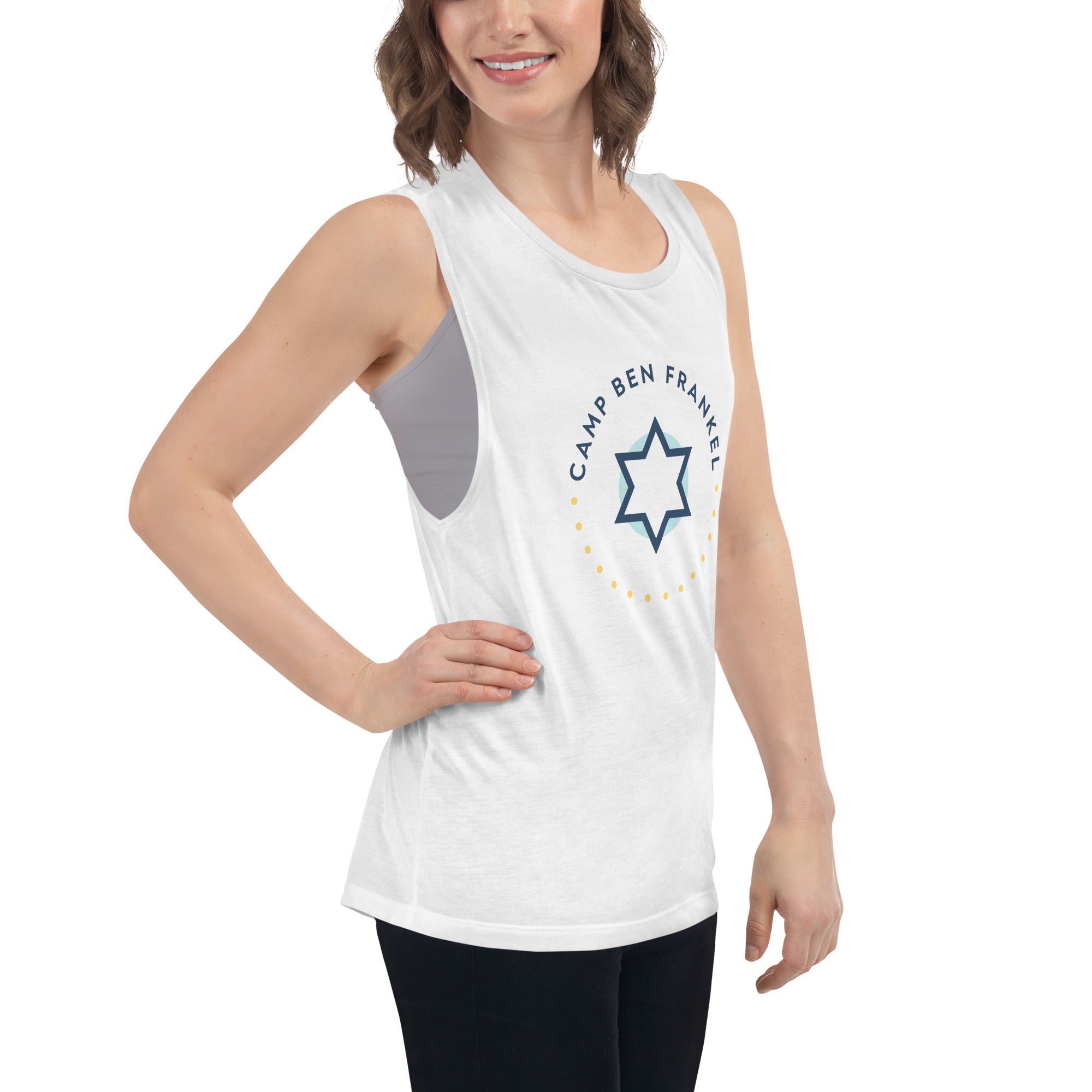 Ben Frankel Women's Muscle Tank Top - Comfortable & Stylish Workout Shirt for Gym, Yoga & Running