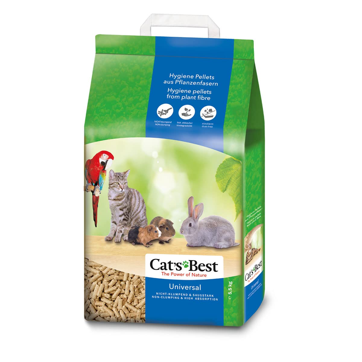 Cat's Best Universal Cat Litter - 5.5kg Premium Clumping Clay for Odor Control | Ideal for Multi-Cat Homes & Large Litter Boxes