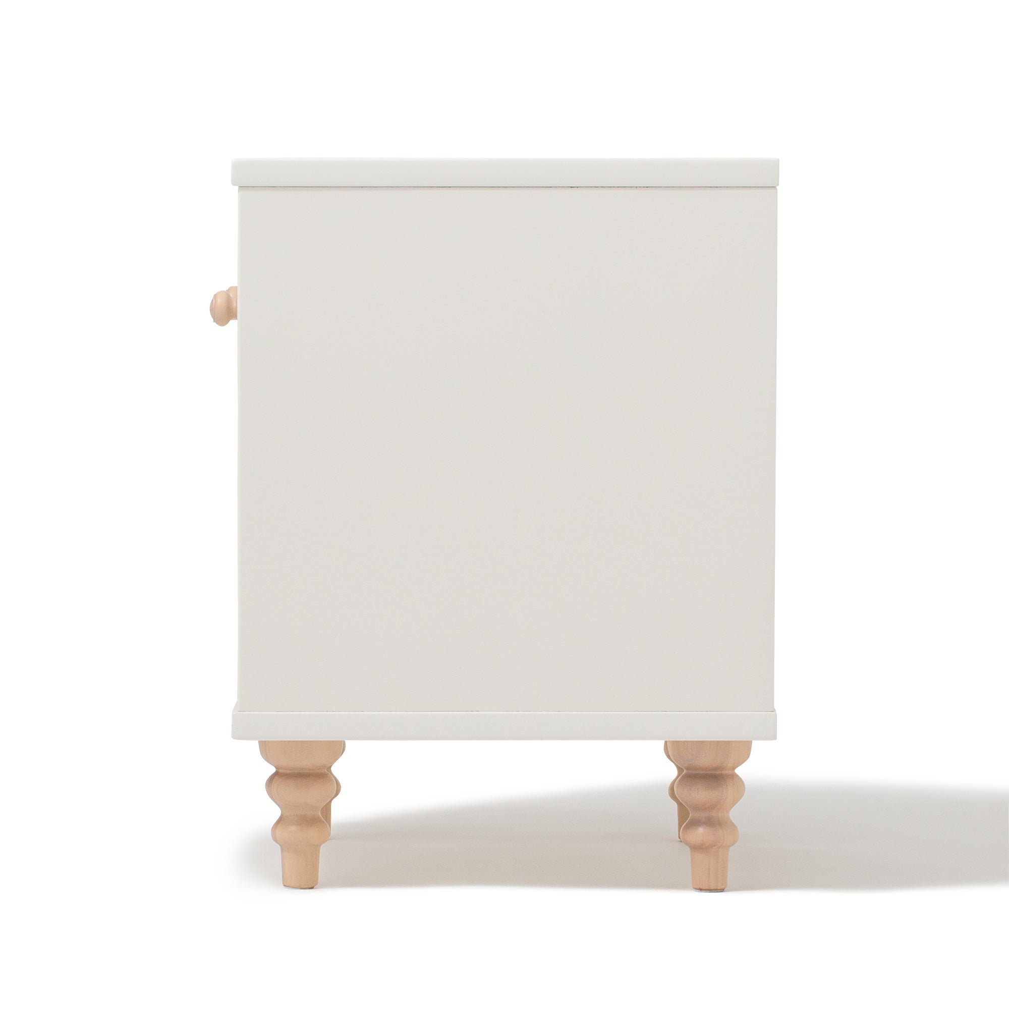 Modern Nightstand with White X Natural Finish - 16.5