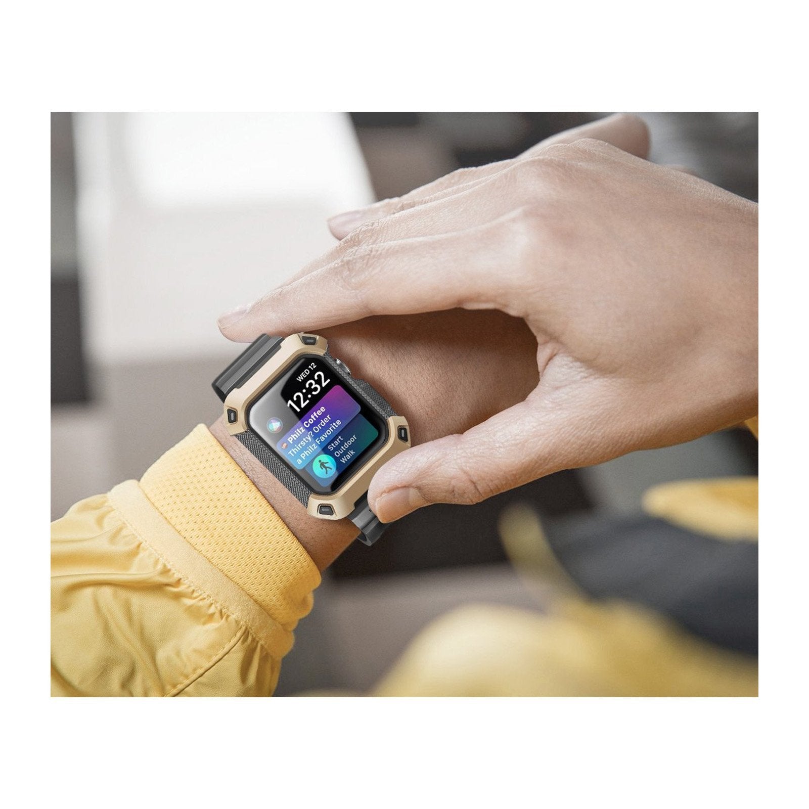 Apple Watch UB Pro Wristband Case (40mm/41mm) - Gold Luxury Protective Cover for Apple Watch Series 7/8/SE - Perfect for Workouts, Running & Everyday Wear