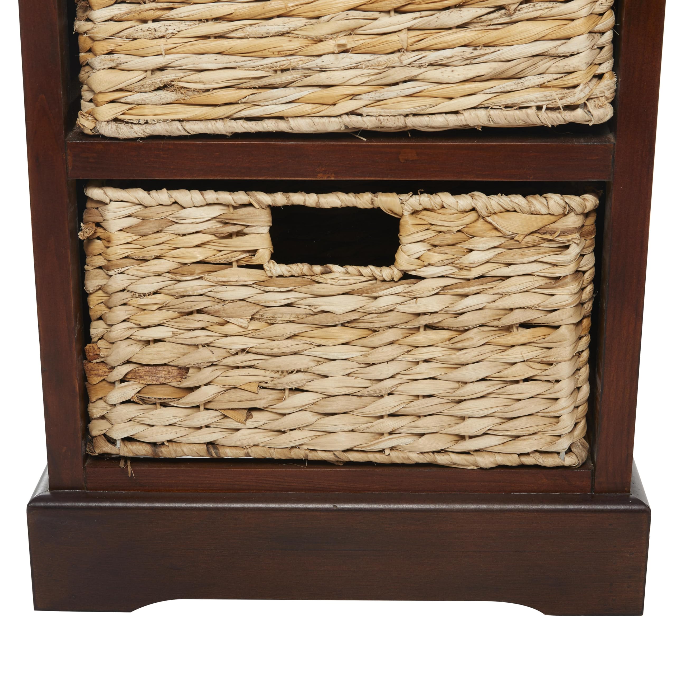 Deco 79 Wooden Storage Organizer with 2 Baskets & 1 Drawer - 16