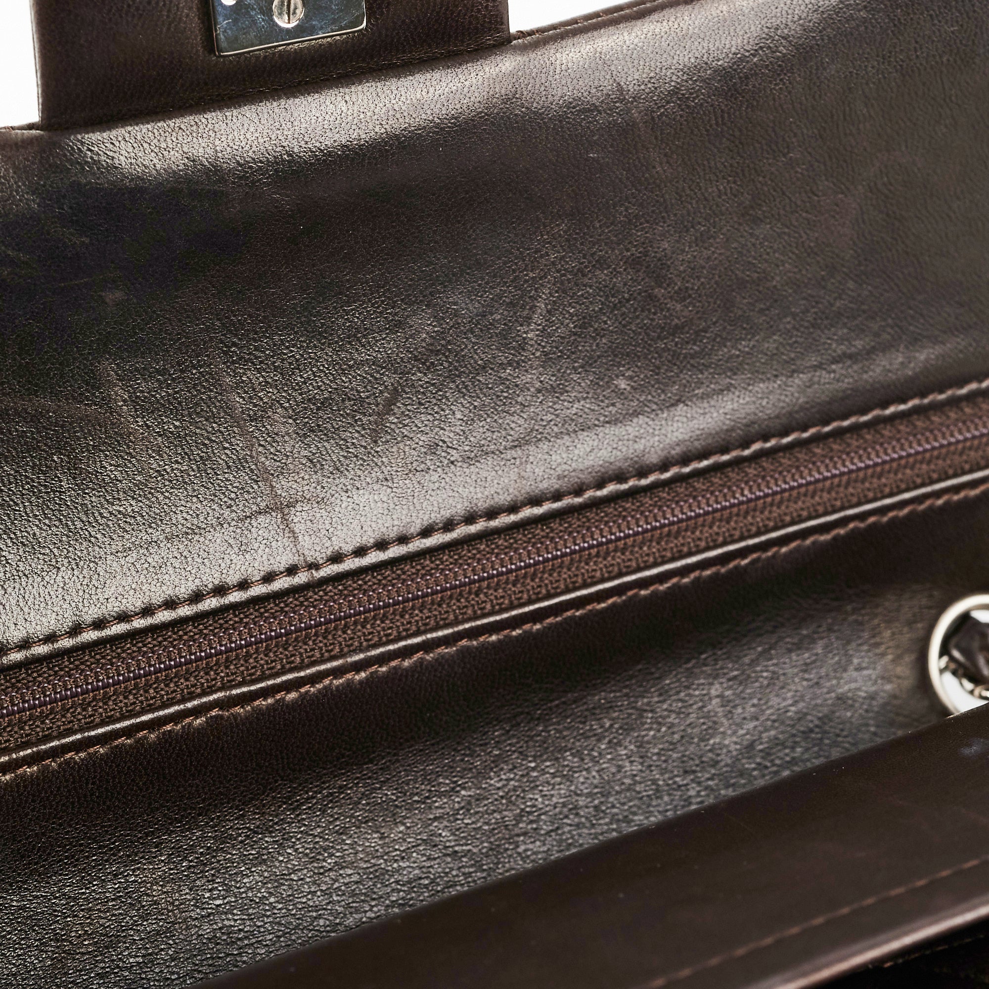 Chanel Medium/Large Classic Double Flap Bag in Dark Chocolate Brown - Luxury Designer Handbag for Women, Perfect for Work, Evening Events & Special Occasions