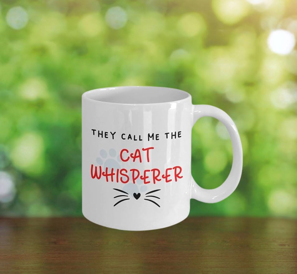 Funny Cat Whisperer Coffee Mug - Gift for Cat Lovers - Perfect for Home, Office & Coffee Breaks