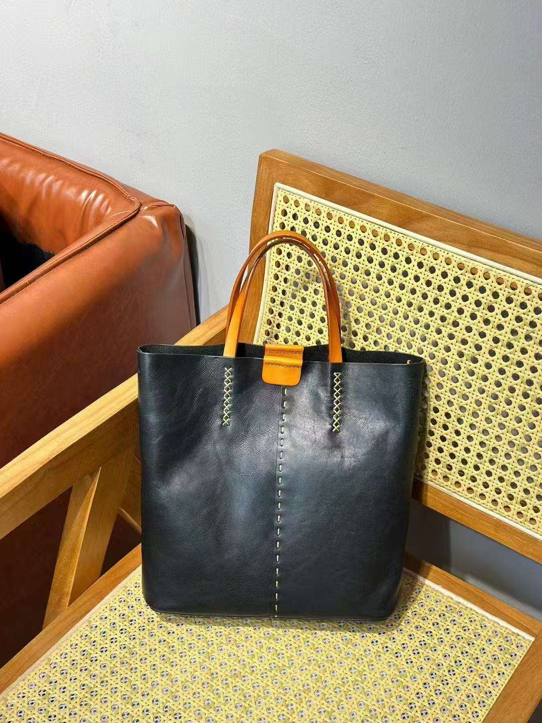 Stylish Multifunctional Handmade Leather Handbag for Women - Perfect for Work, Travel, and Everyday Use