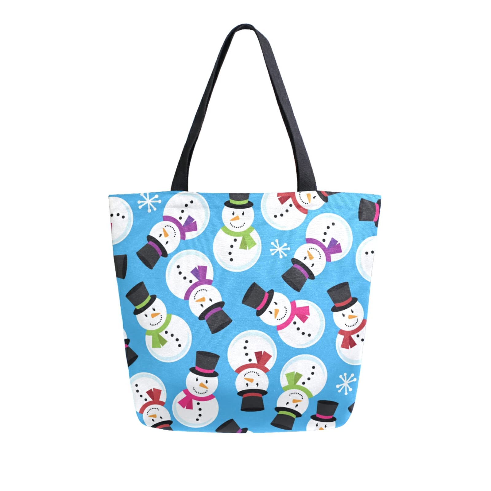 Stylish Women's Canvas Tote Bag - Reusable Grocery Shopping Bag with Handles, Washable & Foldable Eco-Friendly Carryall for Women & Girls - Perfect for Grocery Shopping, Beach Trips & Daily Errands