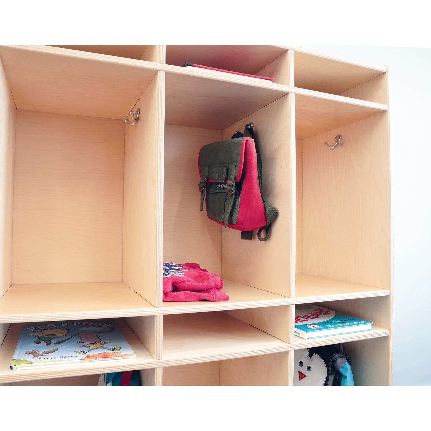 10-Section Heavy Duty Metal Coat Locker for School, Gym & Office - Durable Storage Organizer with Hooks & Shelves