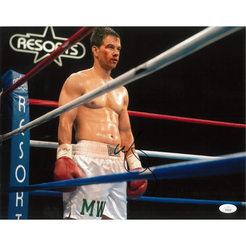 Mark Wahlberg Autographed 11x14 Photo - Hand Signed Memorabilia with JSA COA - The Fighter Movie Collectible - Perfect for Fans, Framing, and Display in Home or Office
