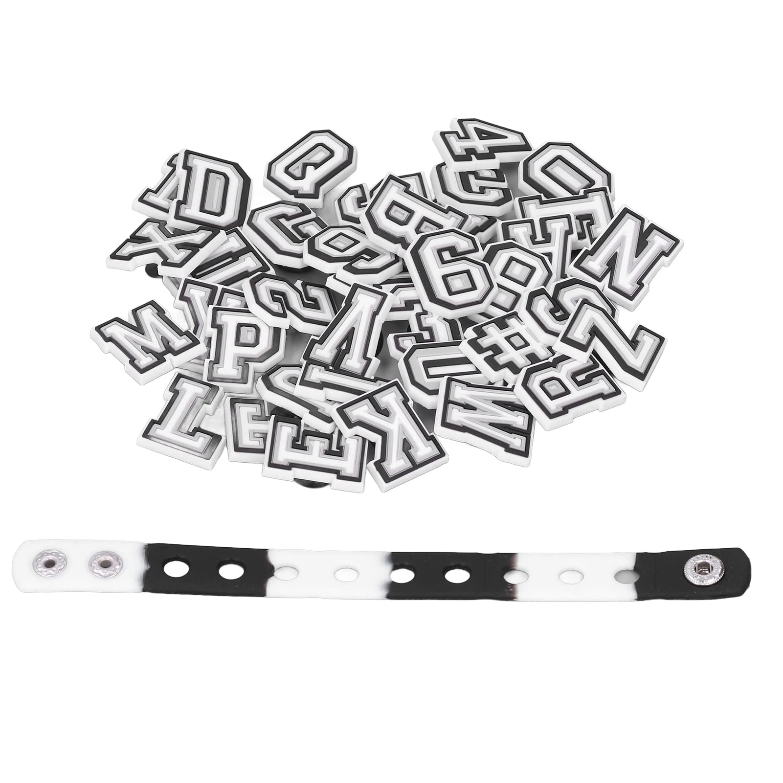 Zerodis Alphanumeric Shoe Charms - Soft & Durable Letter & Number Accessories for Sandals & Slippers - Fun Decorative Embellishments for DIY Footwear Customization - Perfect for Kids' Shoes, Beach Sandals & Fashion Sneakers