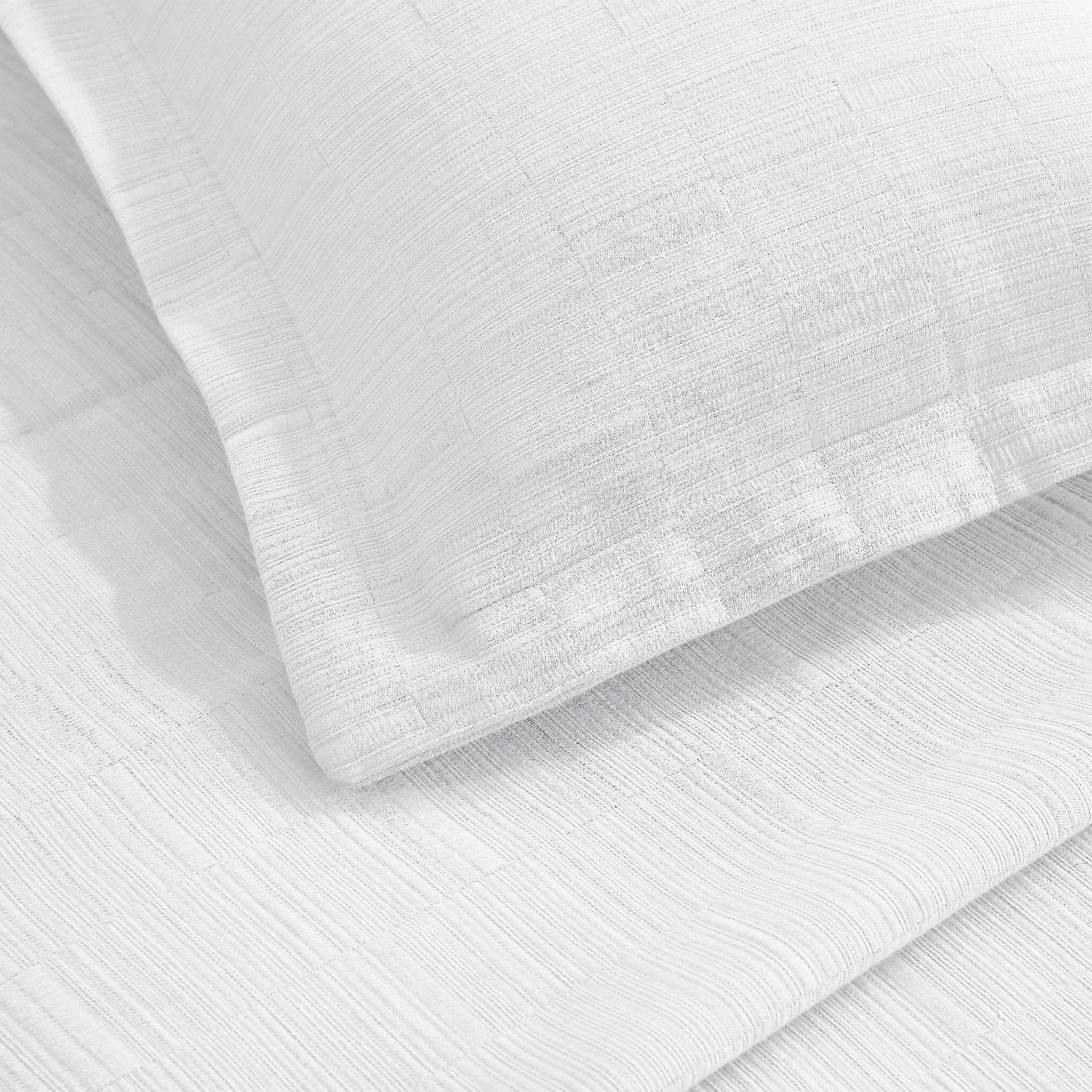 Premium Zenith Cotton Medium Weight Matelasse Bedspread & Sham Set - Queen Size, Luxury Textured Bedding for Master Bedroom & Guest Room Decor