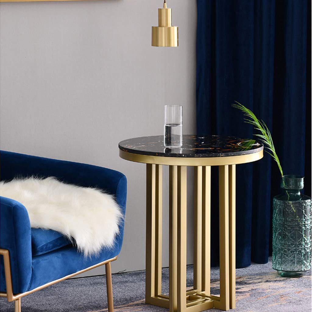 Luxury Round Coffee Table with High-Grade Marble Top - 20