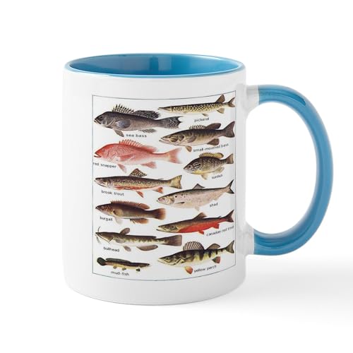 White/Blue Inside - Fish Mugs