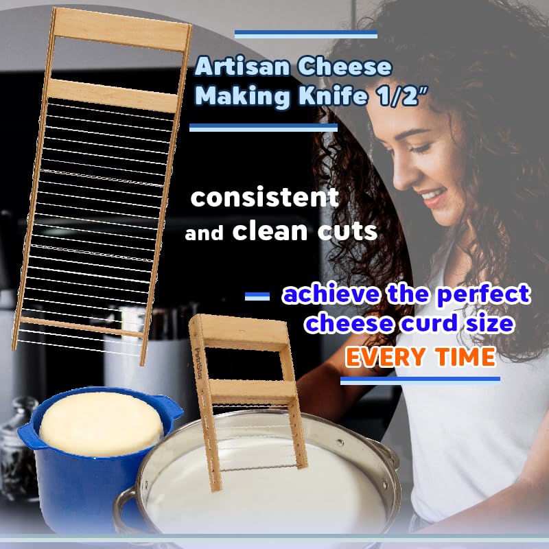 Stainless Steel Horizontal Cheese Curd Cutter - 1/2