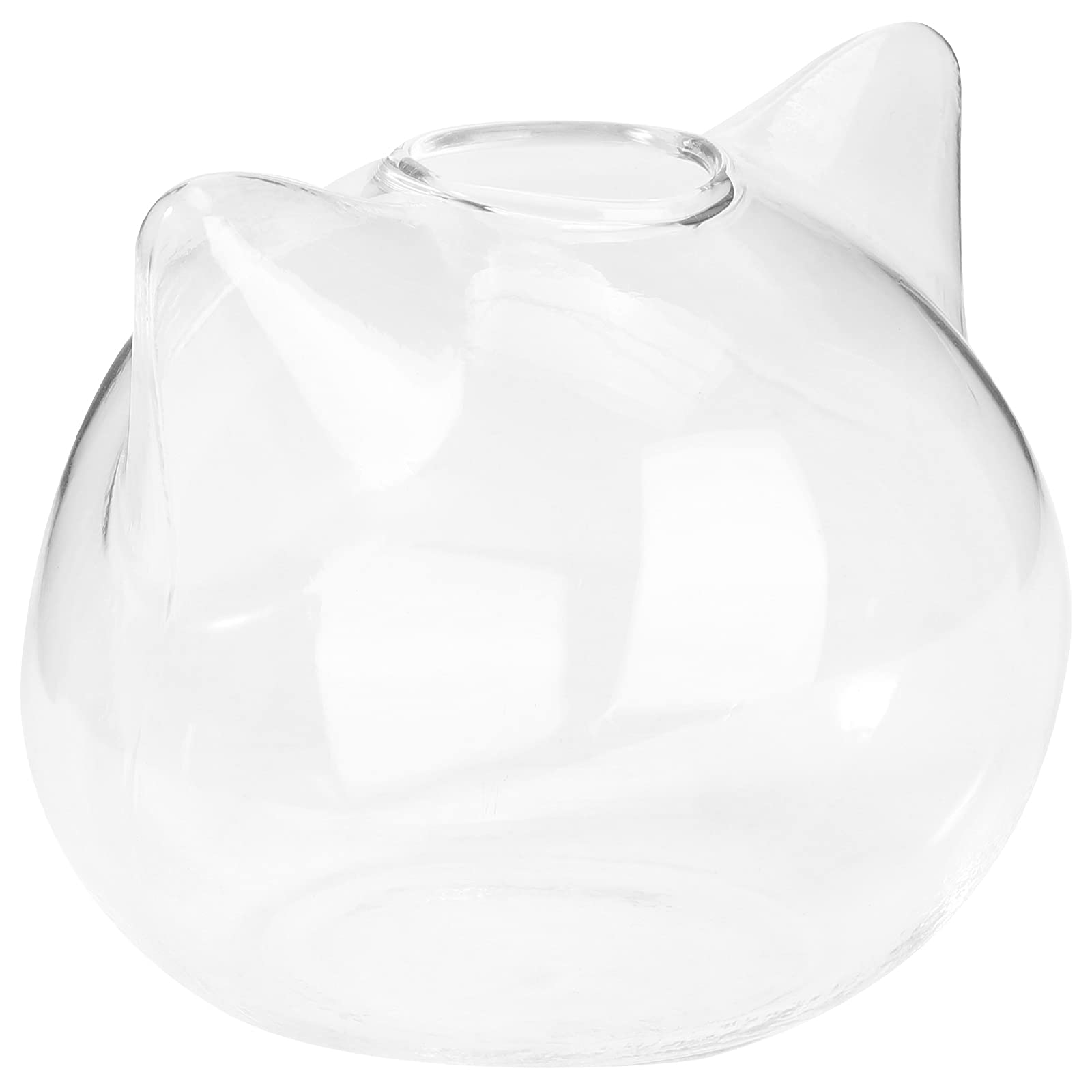 ARTIBETTER 1pc Glass Cat Vase for Indoor Plants - Perfect for Succulents, Small Flowers & Home Decor in Living Room, Office or Bedroom