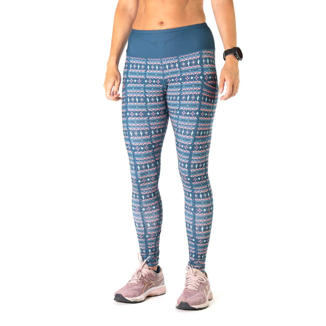 Gone For a Run Women's High-Performance Running Tights - Breathable Workout Leggings with Stylish Patterns for Yoga, Gym & Outdoor Activities