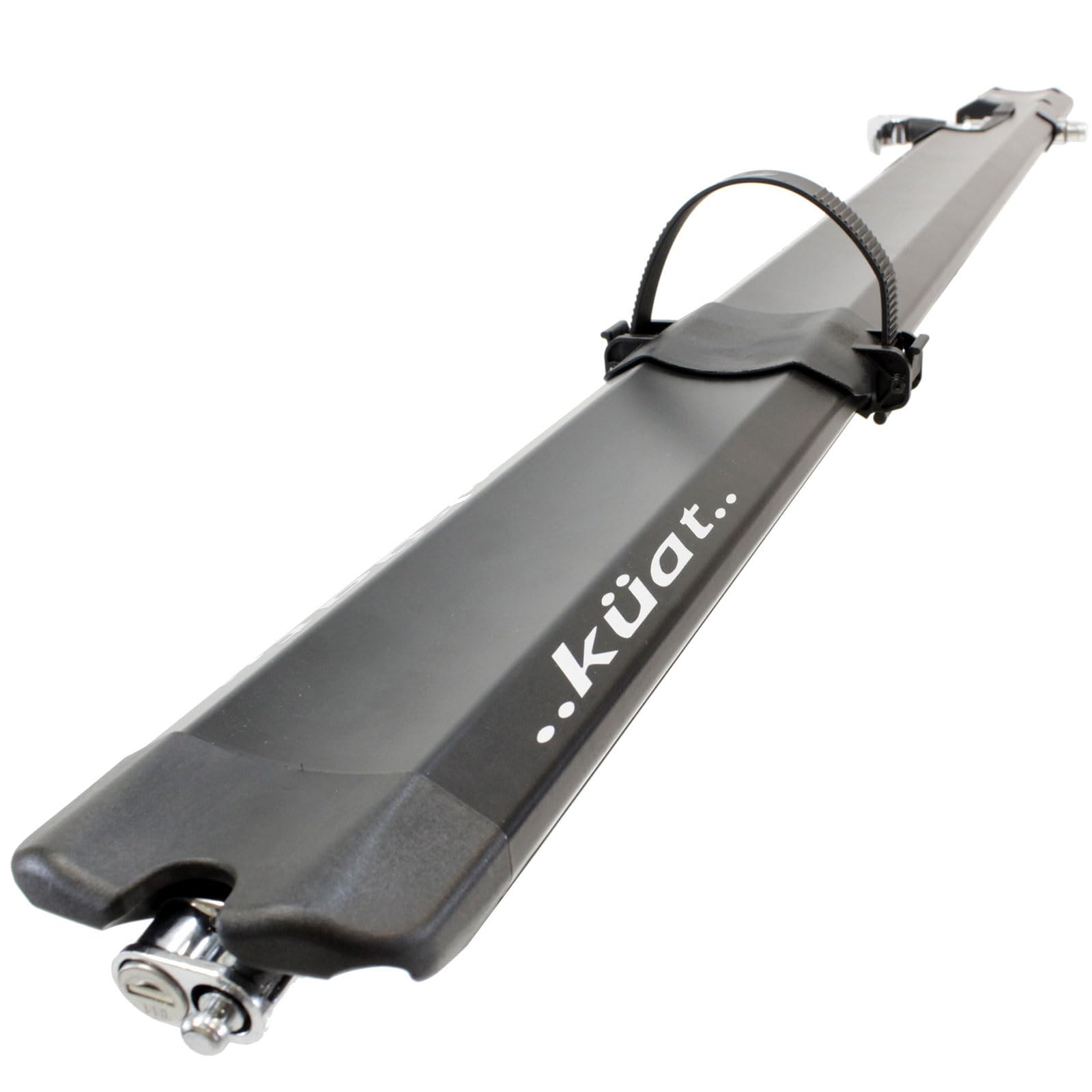KUAT Trio Fork Mount Bike Roof Rack - Secure & Durable 1-Bike Carrier with Integrated Cable Lock, Sliding Rear Tire Strap & Adapters (Black/Silver) | Perfect for SUVs, Sedans & Outdoor Adventures
