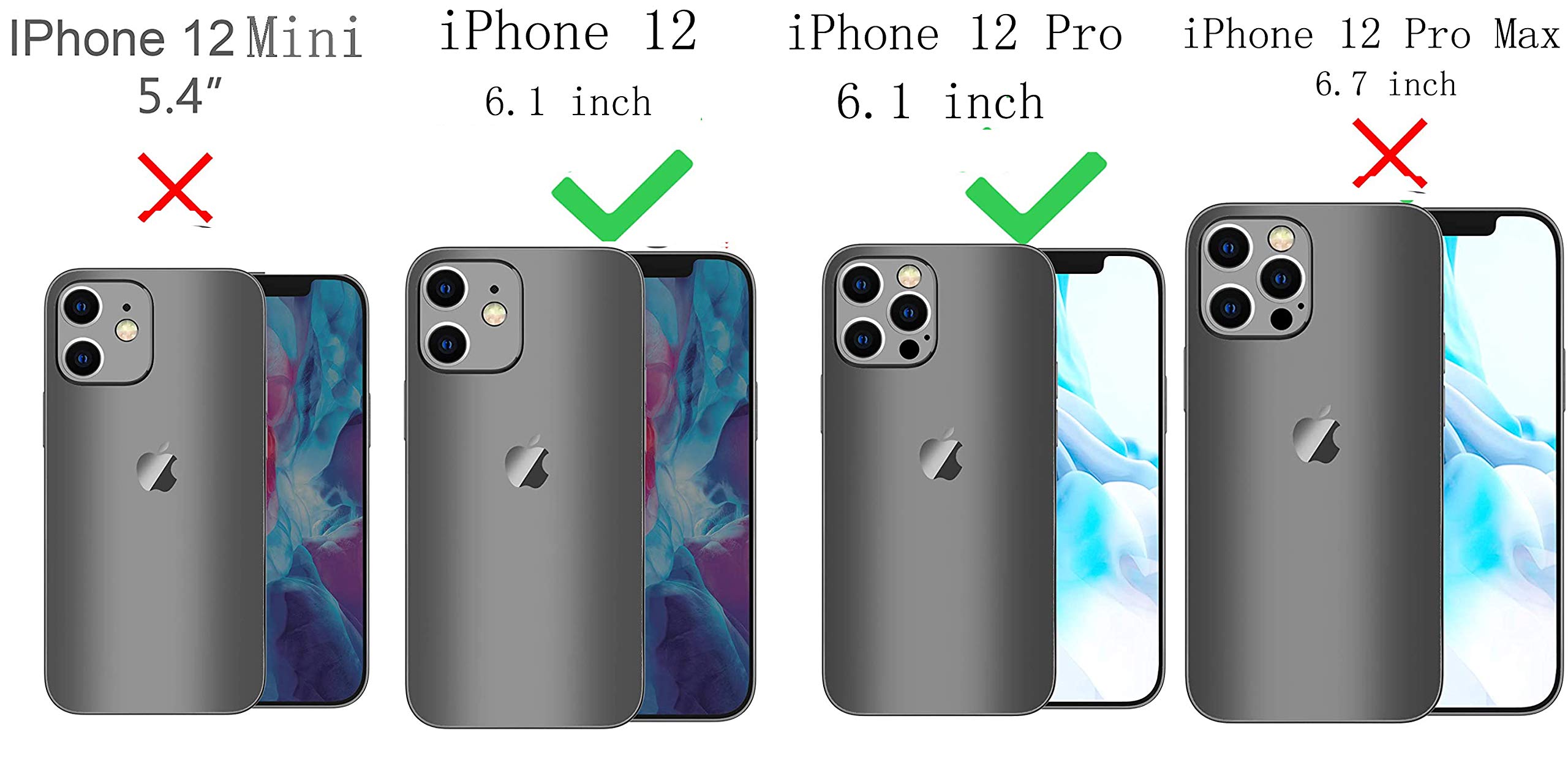 Premium iPhone 12/12 Pro Wallet Case with Built-in Card Holder & Credit Card Slots - Slim Protective Cover (Grey) | Perfect for Everyday Use, Travel & Hands-Free Convenience