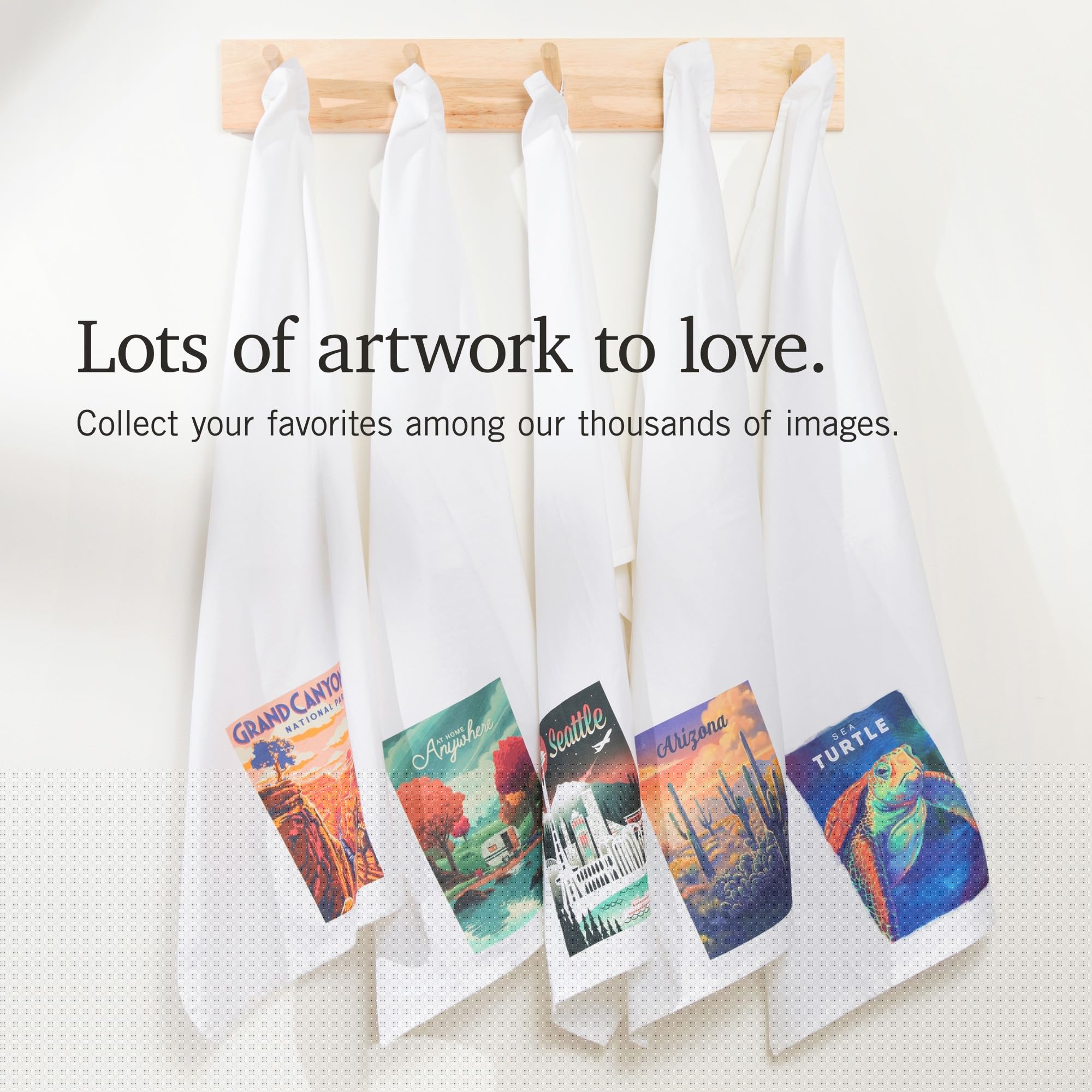 Lantern Press Skyline and Full Moon Washington DC Tea Towel - 100% Cotton Decorative Hand Towel for Kitchen & Home Decor | Perfect for Gift, Dish Drying, and Wall Art Display