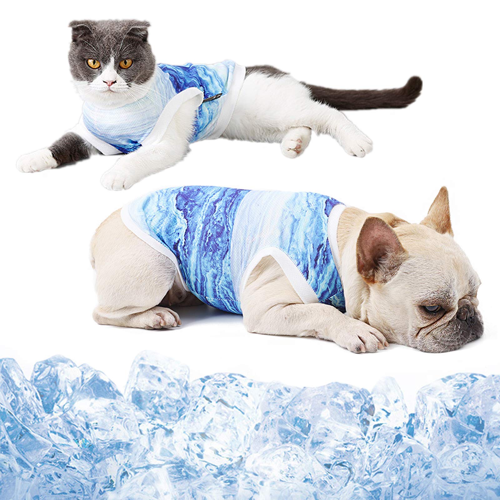 Dog Cooling Vest - Breathable Summer Cooling Jacket for Small & Medium Dogs & Cats - Sun Protection & Anxiety Relief for Outdoor Walking, Training, Hiking - Soft & Comfortable Pet Cooling Coat for Hot Weather