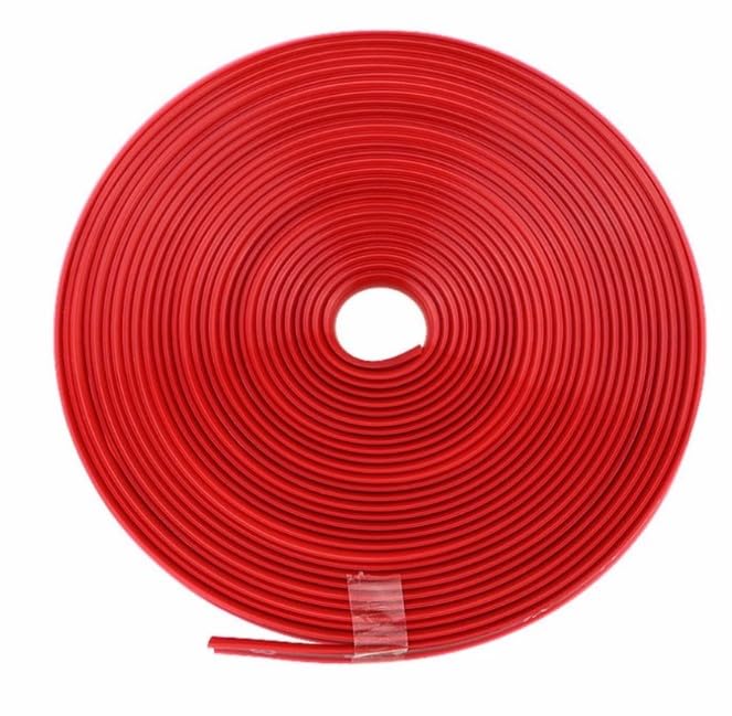 Akozon 8M Red Car Wheel Trim Strip - Hub Protector & Decorative Strip for Automobiles | Durable Wheel Edge Guard for Sedans, SUVs & Trucks (Weatherproof & Easy Installation)