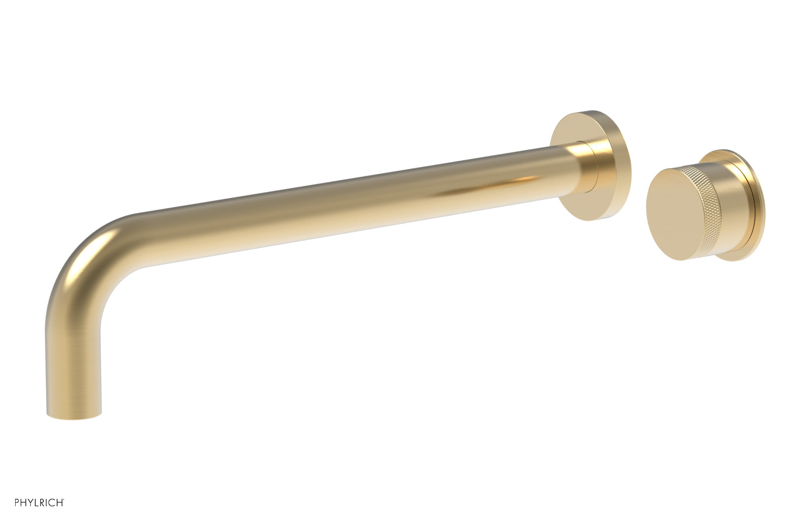 Basic II 12 Single Handle Wall Mount Lavatory Faucet Set with Knurled Handle - 230 18 12 - Perfect for Bathroom Sink, Powder Room, and Guest Bath Installation