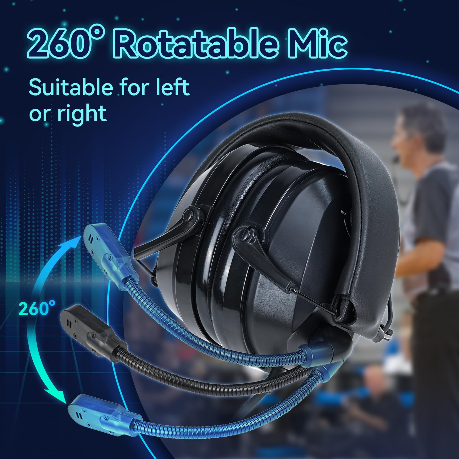 Retevis EHK012 Two-Way Radio Headset with Noise Cancelling Mic & Volume Control - Compatible with Retevis H777 RT68 RT27 RT22 & Baofeng BF-888S F8HP Walkie Talkies (2-Pack) - Ideal for Construction, Security, and Outdoor Adventures