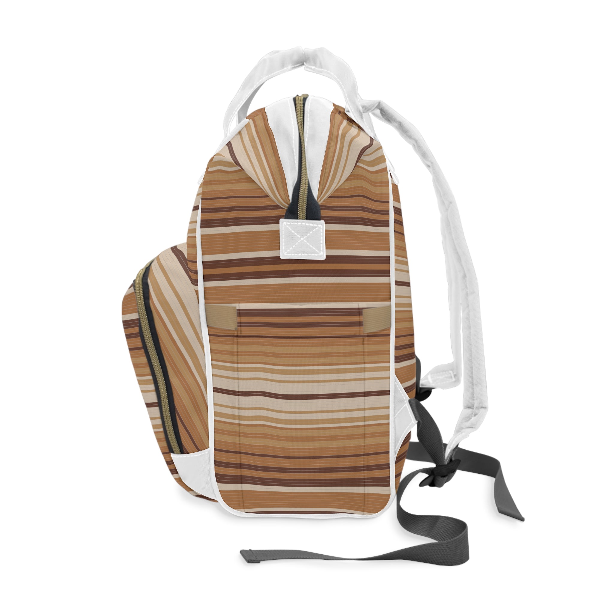 Stylish Striped Southwestern Diaper Backpack - Multifunctional Baby Bag for Moms, Perfect for Travel & Daily Use