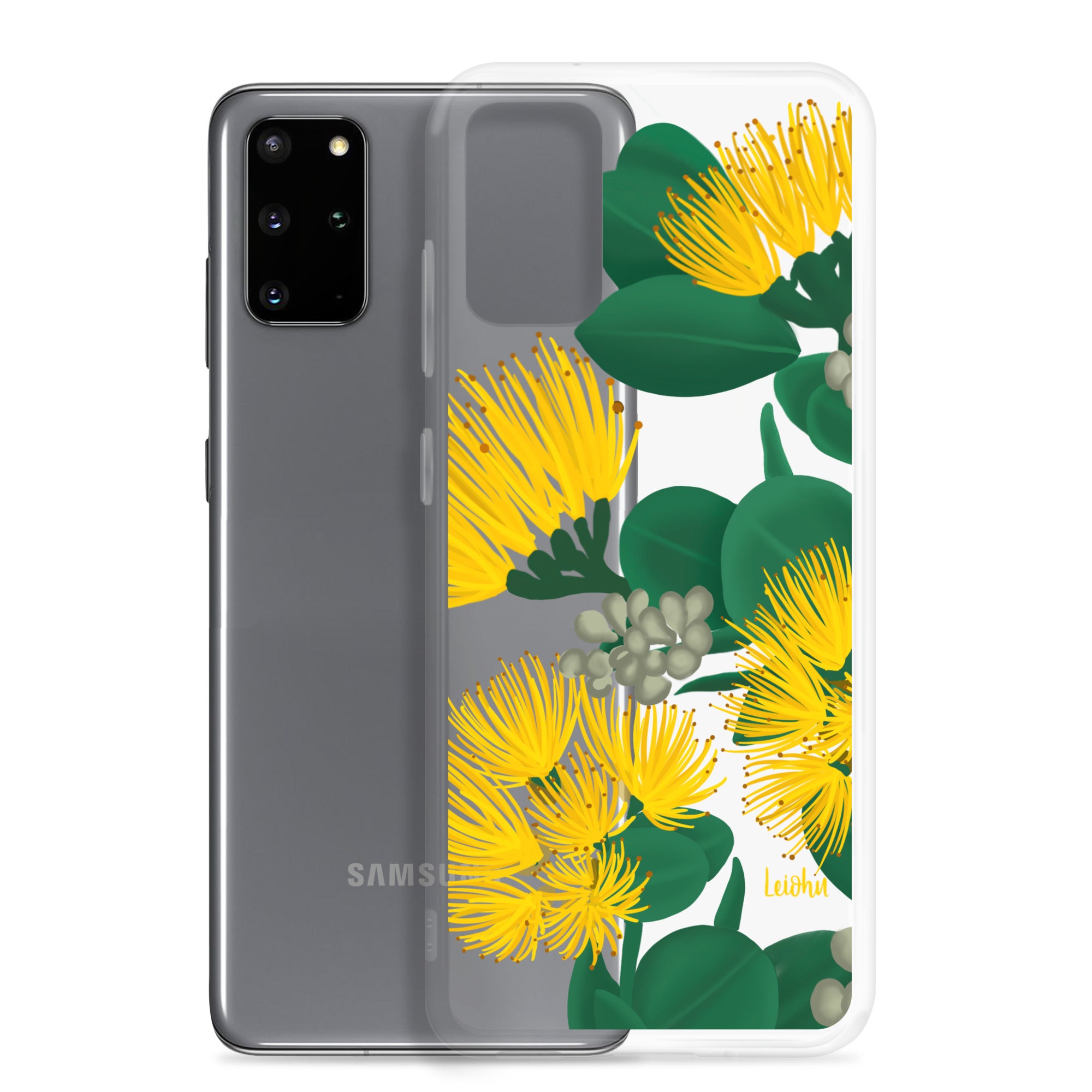 Ōhi'a Lehua Melemele Yellow Flower Clear Protective Case for Samsung Galaxy [Model] - Durable Slim Cover for Everyday Use & Travel