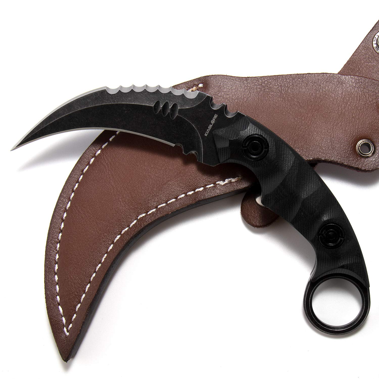 Tactical Karambit Knife - Double Edged Sharp Fixed Blade with G10 Handle & Sheath | Outdoor Survival Tool for Camping, EDC, and Self Defense | Perfect for Bushcraft, Hunting, and Emergency Situations