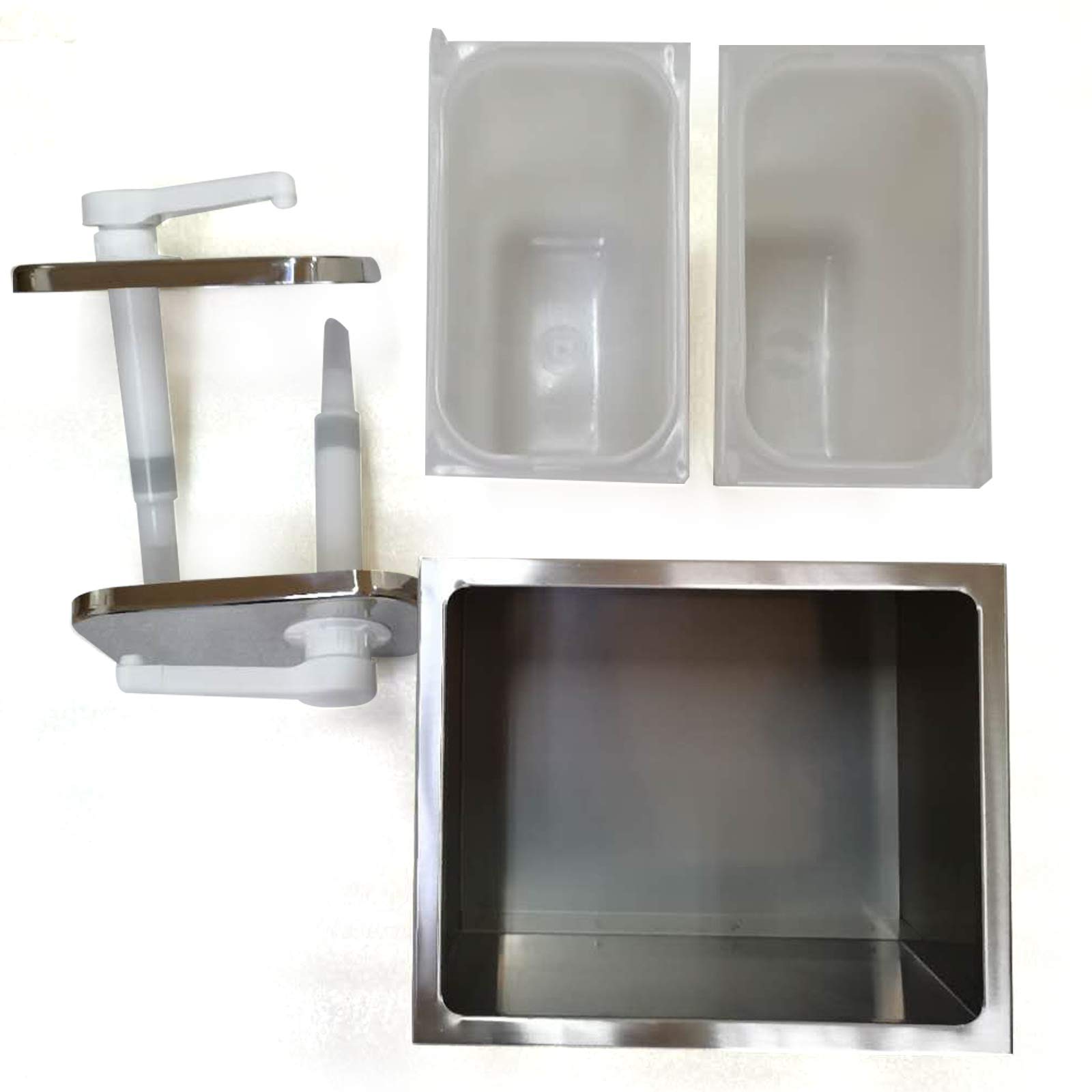 Stainless Steel Sauce Pump Dispenser for Ketchup, Salad & Jam - 2 Head