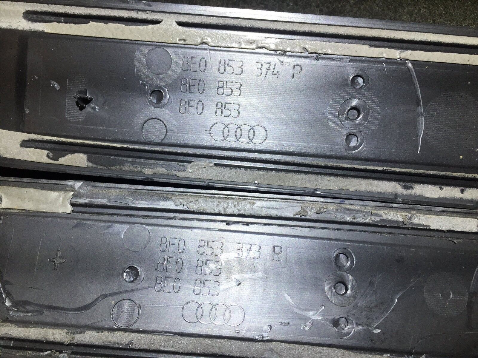 05-08 Audi A4 Front Right & Left Side Door Sill Plates (2-Piece Set) - OEM Replacement Parts for Car Interior Protection & Style Enhancement