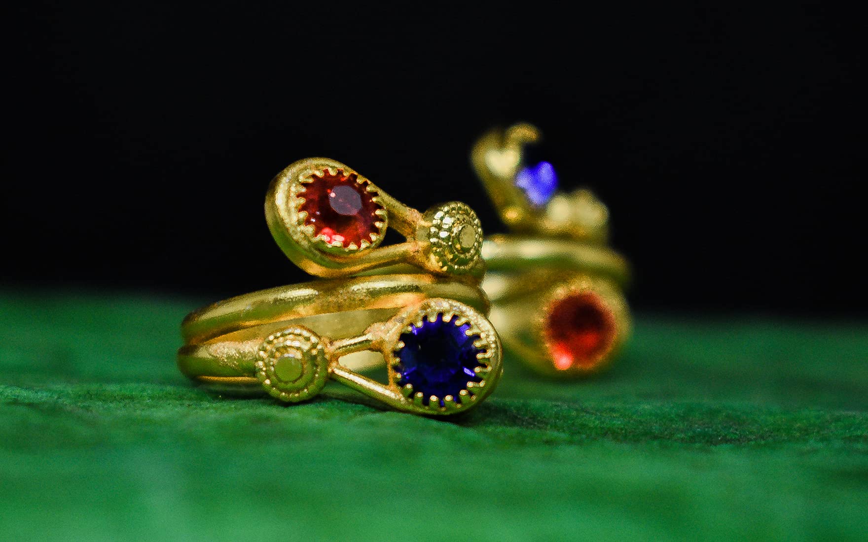 AanyaCentric Adjustable Toe Rings Set of 2 Pairs - Traditional & Fashion Jewelry for Women - Perfect for Beach, Summer & Boho Style Outfits