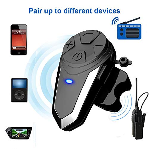 QSPORTPEAK 2X BT-S3 Motorcycle Bluetooth Intercom Headset - 2 Pack, Wireless Helmet Communication System with Noise Cancelling Mic for Riding, Skiing, Snowmobiling & Outdoor Adventures