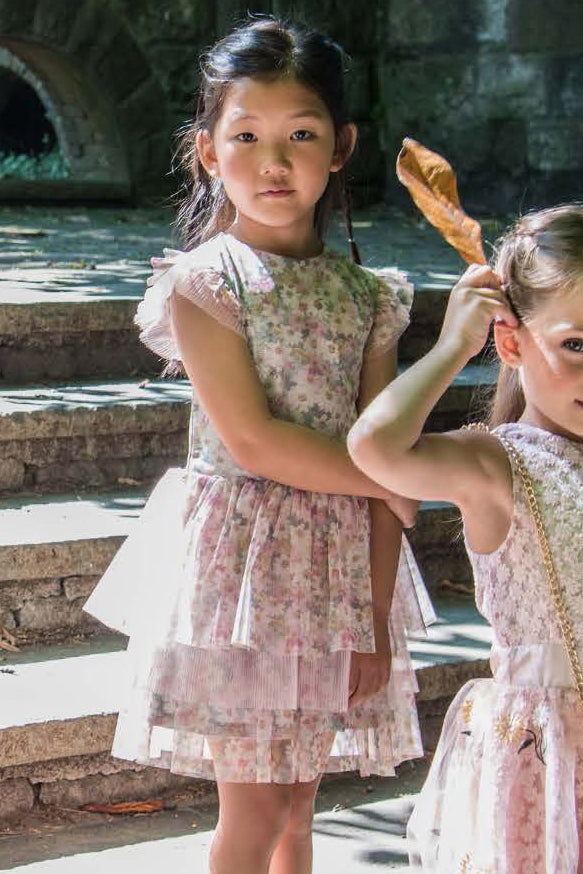 Imoga Monroe Daisy Girls Dress - Floral Summer Dress for Toddler & Kids - Perfect for Parties, Photos & Outdoor Play