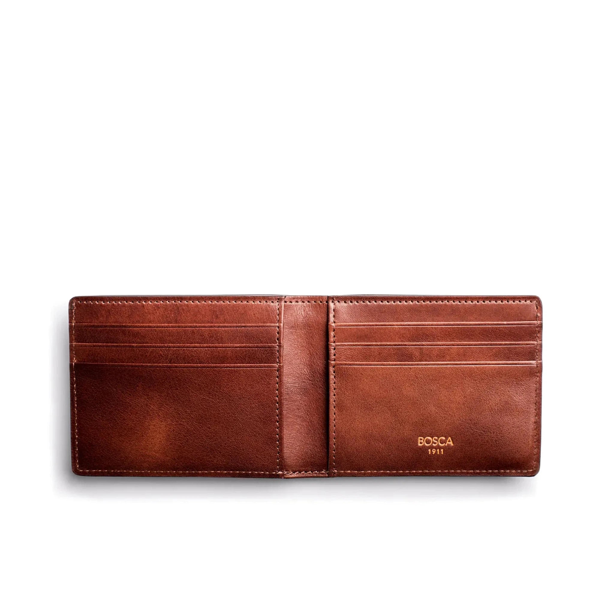 Bosca Dolce Genuine Leather Small Bifold Wallet for Men - Slim RFID Blocking Credit Card Holder & Cash Organizer (Perfect for Everyday Carry, Travel & Business)