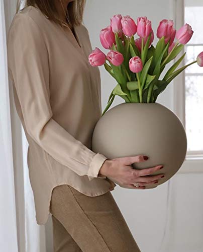 30 cm Ceramic Ball Vase Sand - Elegant Decorative Vase for Home, Office & Wedding Decor - Perfect for Centerpieces, Floral Arrangements & Gift Giving